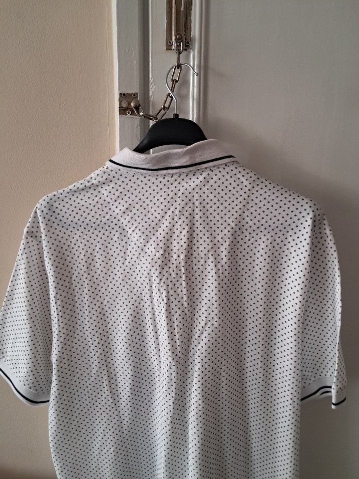 Gri Noktalı Beyaz Erkek Polo Tişört - Görsel 5