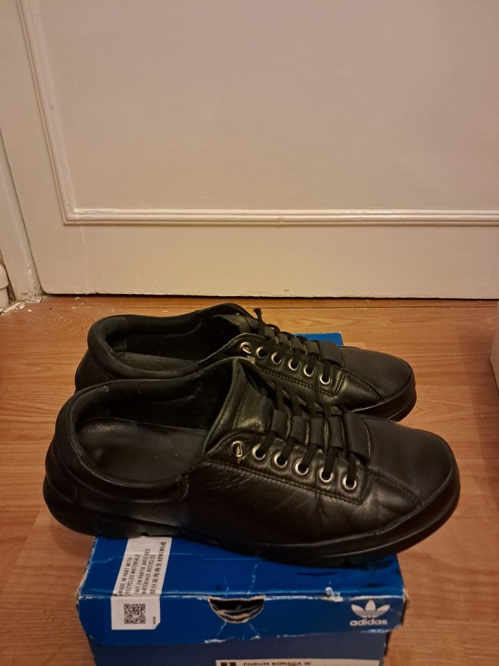 Erkek Siyah Spor Ayakkabı Bağcıkları - Görsel 5