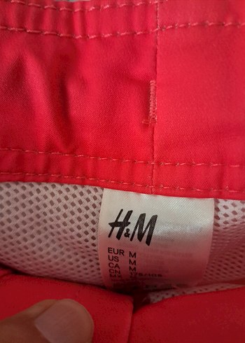 Beyaz Çizgili Pembe Erkek Midi Deniz Şortu - Görsel 3