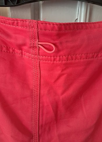 Beyaz Çizgili Pembe Erkek Midi Deniz Şortu - Görsel 5