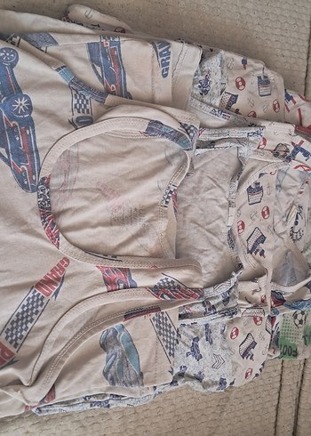 Erkek Çocuk Gri Baskılı Atlet 8 adet