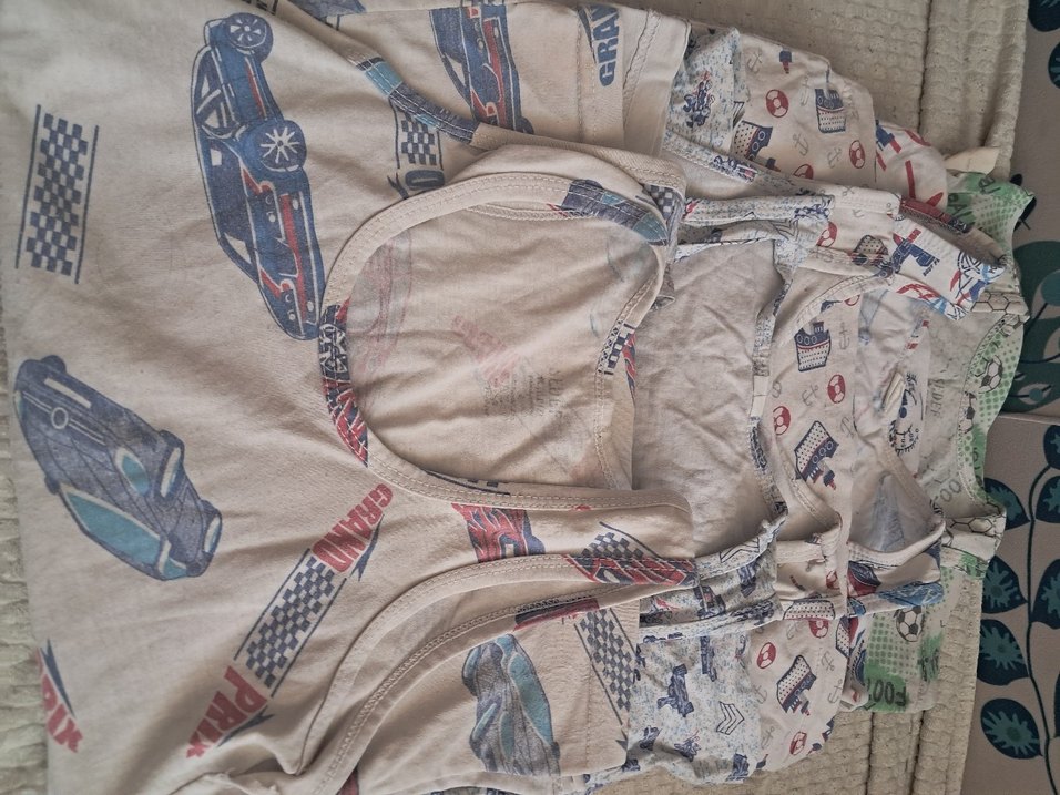 Erkek Çocuk Gri Baskılı Atlet 8 adet - Görsel 2