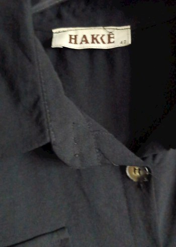 Düğmeli Siyah Mini Kadın Gömlek - Görsel 3