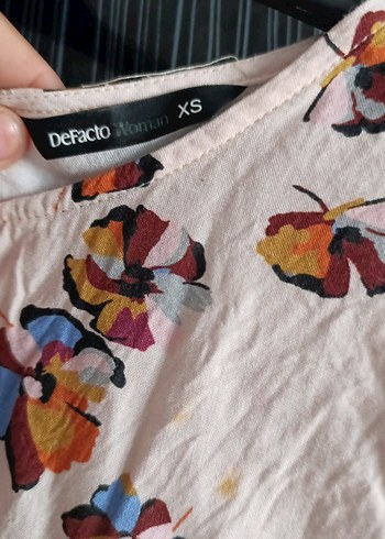 kelebek çiçek görünümlü Bohem Bağcıklı Kadın Bluz - Görsel 3