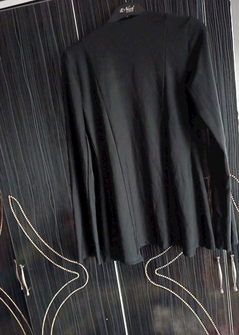 Siyah Midi boyda  kadın hırka - Görsel 2