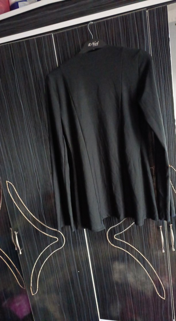 Siyah Midi boyda  kadın hırka - Görsel 2