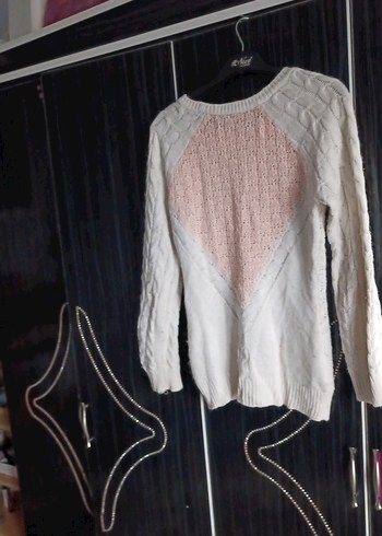 Beyaz Triko Kadın Kazak - Görsel 2