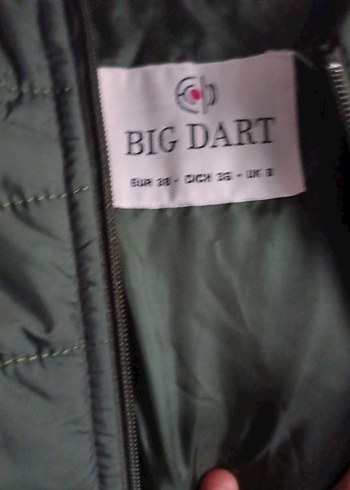 şişme Yeşil Fermuarlı Kadın Mont - Görsel 3