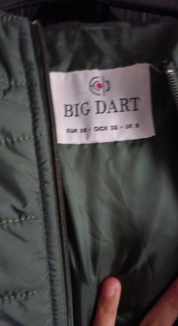 şişme Yeşil Fermuarlı Kadın Mont - Görsel 3