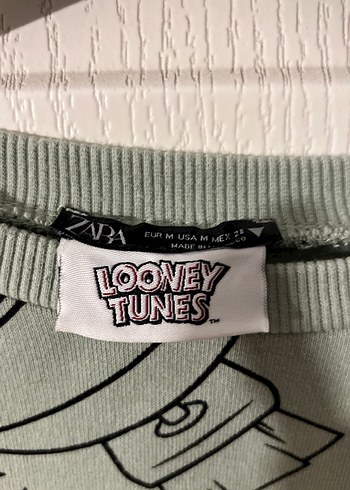 m Beden yeşil Renk Su Yeşili Baskılı Kadın Sweatshirt