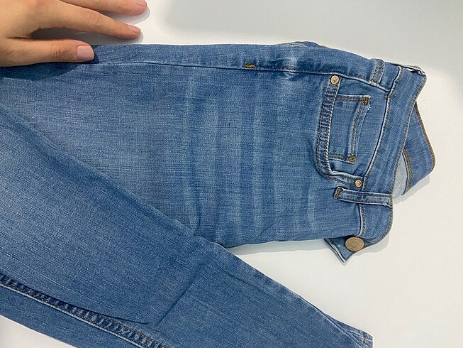 27 Beden mavi Renk Mavi jean kot pantolon loft