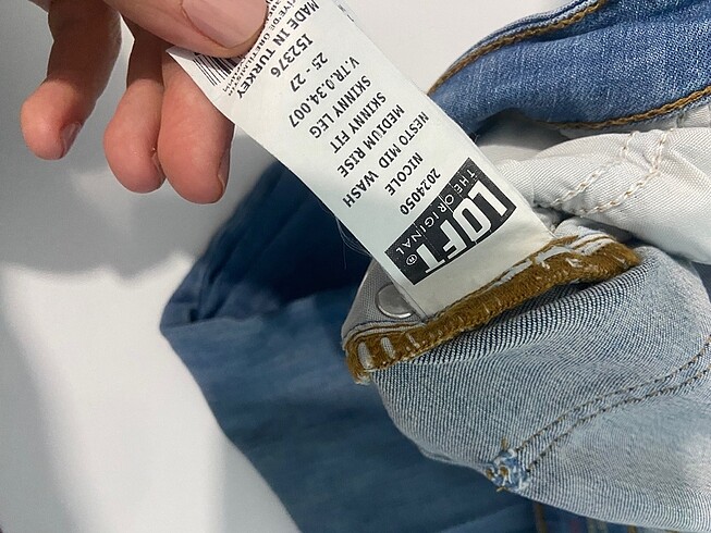27 Beden Mavi jean kot pantolon loft