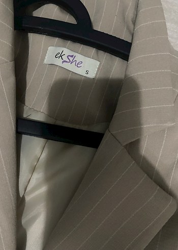 s Beden camel Renk Bej Düğmeli Kadın Blazer Ceket