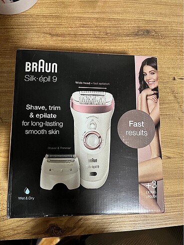 Braun Silk-épil 9 9720 SensoSmart Kablosuz Islak & Kuru 4 Ek Par