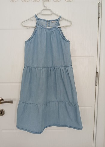 LCW Kız Çocuk Mavi Denim Elbise 9-10 yaş
