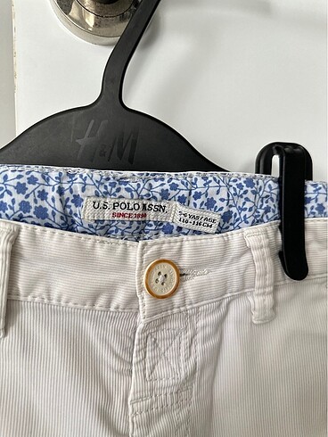 U.S Polo Assn. Beyaz dokuma şort