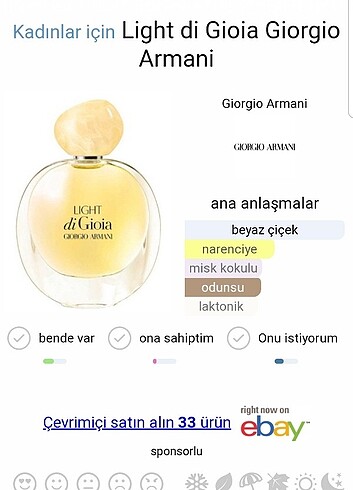 Giorgio Armani Armani Light Di Gioia