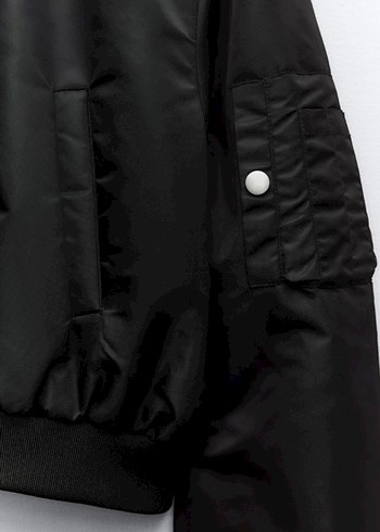 Zara Siyah Su İtici Bomber Ceket - Görsel 6