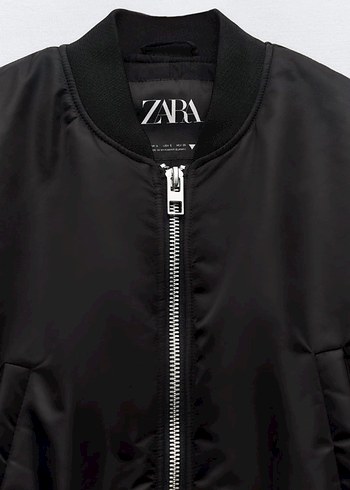 Zara Siyah Su İtici Bomber Ceket - Görsel 5