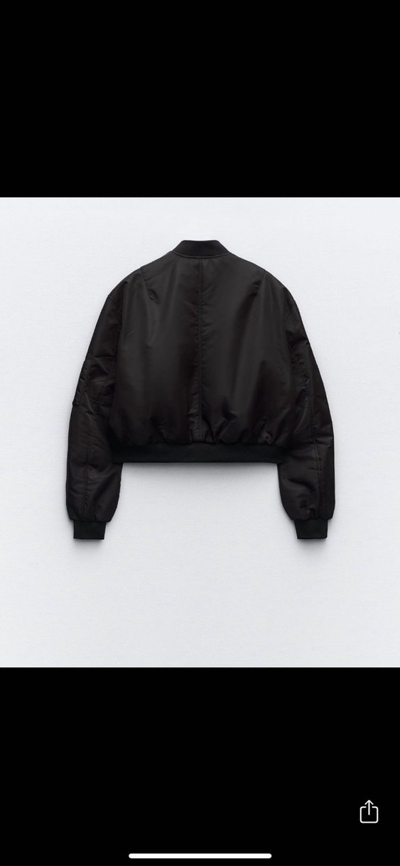 Zara Siyah Su İtici Bomber Ceket - Görsel 2