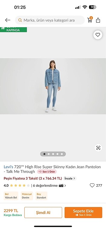 28 Beden Levis jean 28 beden