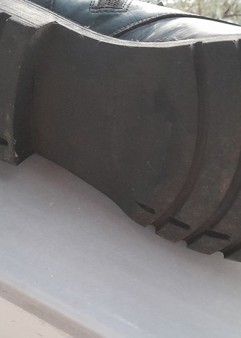 42 Beden Siyah Deri bağcıklı, fermuarli Erkek Bot