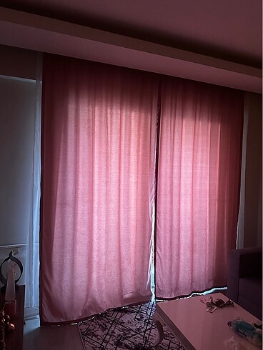 140x260 perde pembe