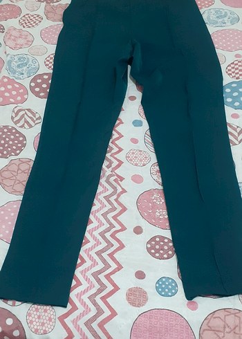 Kadın koyu yeşil Street Wear Kumaş Pantolon