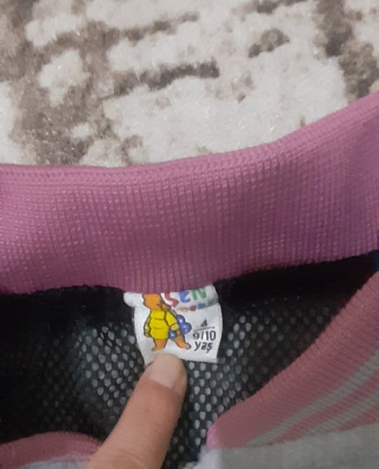 Çocuk Gri-Pembe Fermuarlı Ceket forma - Görsel 2