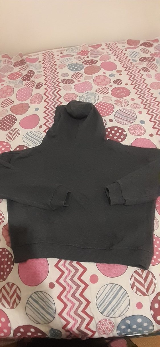 Gri Kapüşonlu Fermuarlı Kadın Sweatshirt - Görsel 3