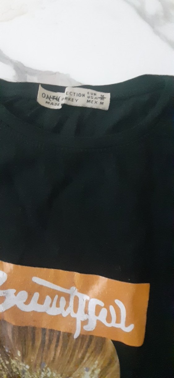 Siyah kadın Kısa Kollu Basic Tişört m beden - Görsel 3