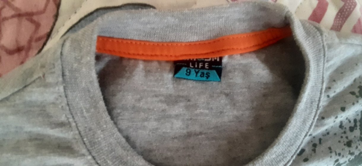 Gri Baskılı Erkek Çocuk Tişört - Görsel 4