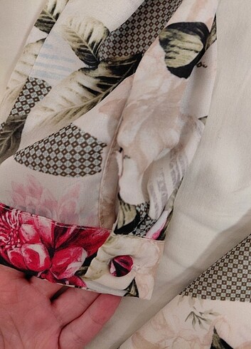 40 Beden Kuşaklı Kimono Elbise