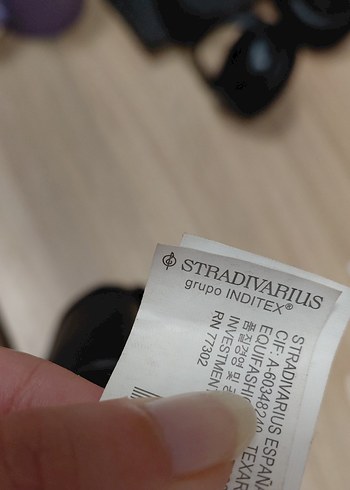  Beden siyah Renk Stradivarius Siyah Deri Tokalı Baget Çanta