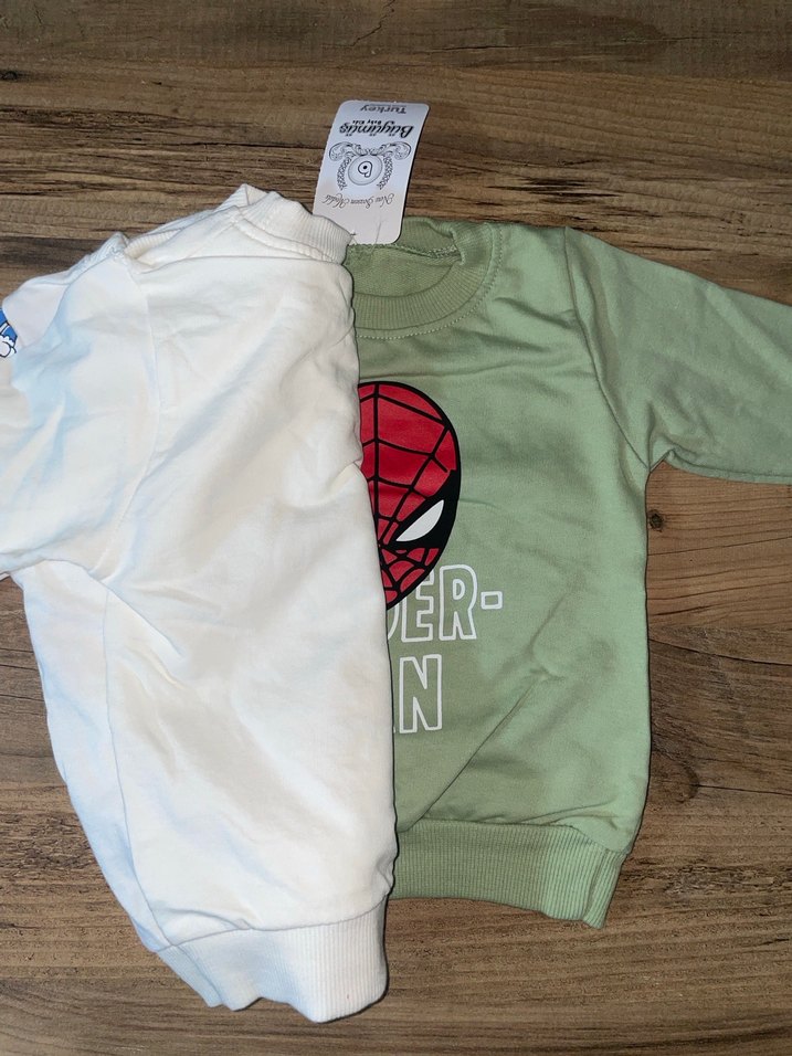 Renkli Baskılı Pamuklu Erkek Sweatshirt - Görsel 3