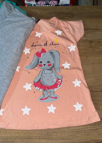 Turkuaz Kız Çocuk Kısa Kollu Baskılı Tişört - Görsel 3