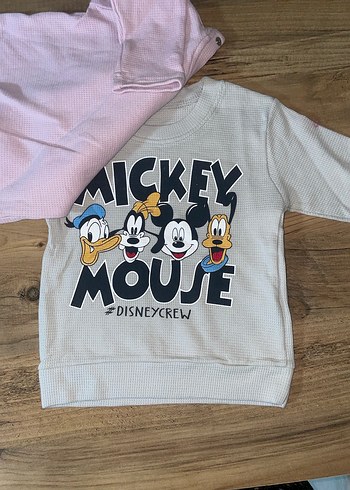 Kız Çocuk Pembe Uzun Kollu Triko Tişört - Görsel 2