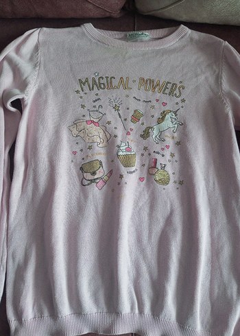 Kız Çocuk Pembe Triko Uzun Kollu Tişört - Görsel 2