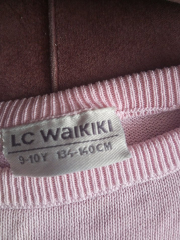 Kız Çocuk Pembe Triko Uzun Kollu Tişört - Görsel 4