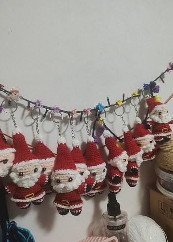 Renkli Noel Baba Anahtarlık Seti10 adet fiyatı dır