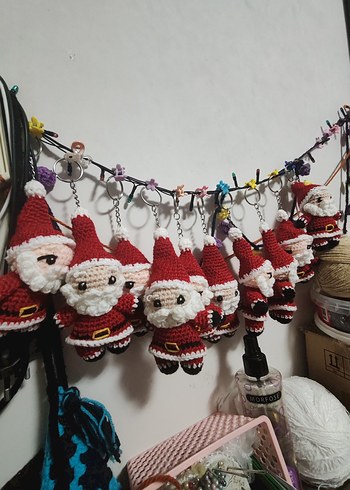 Beden Renkli Noel Baba Anahtarlık Seti10 adet fiyatı dır