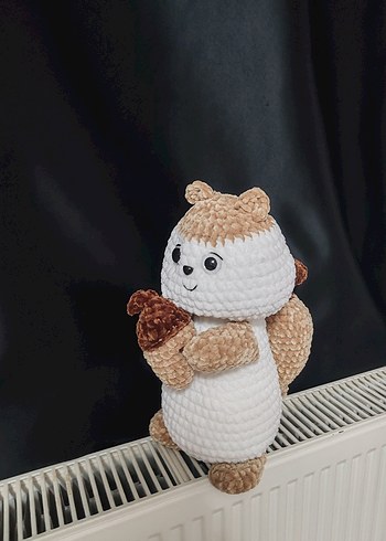 Pastel Renkli Beyaz Peluş İnek Oyuncak - Görsel 18