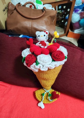 Pastel Renkli Beyaz Peluş İnek Oyuncak - Görsel 17