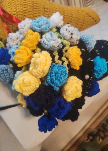 Renkli El Örgüsü Bohem Çiçek Dekorları - Görsel 10