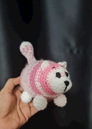 Pembe Örgü Peluş Oyuncak - Görsel 2