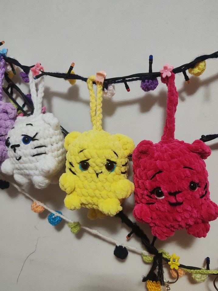 Pembe Örgü Peluş Oyuncak - Görsel 4