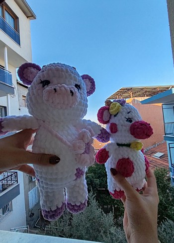 Pastel Renkli Beyaz Peluş Oyuncak - Görsel 6