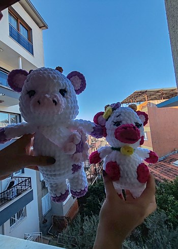 Pastel Renkli Beyaz Peluş Oyuncak - Görsel 5