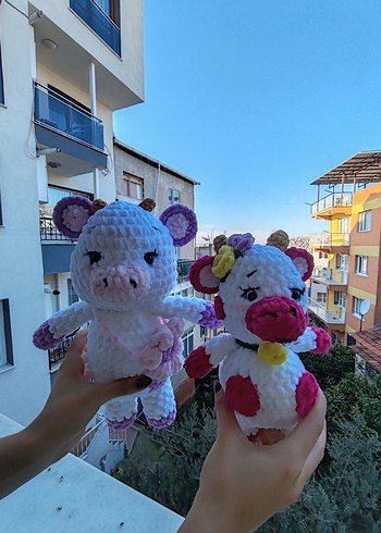 Pastel Renkli Beyaz Peluş Oyuncak - Görsel 4