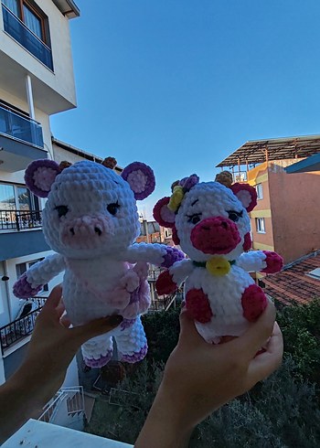 Pastel Renkli Beyaz Peluş Oyuncak - Görsel 7